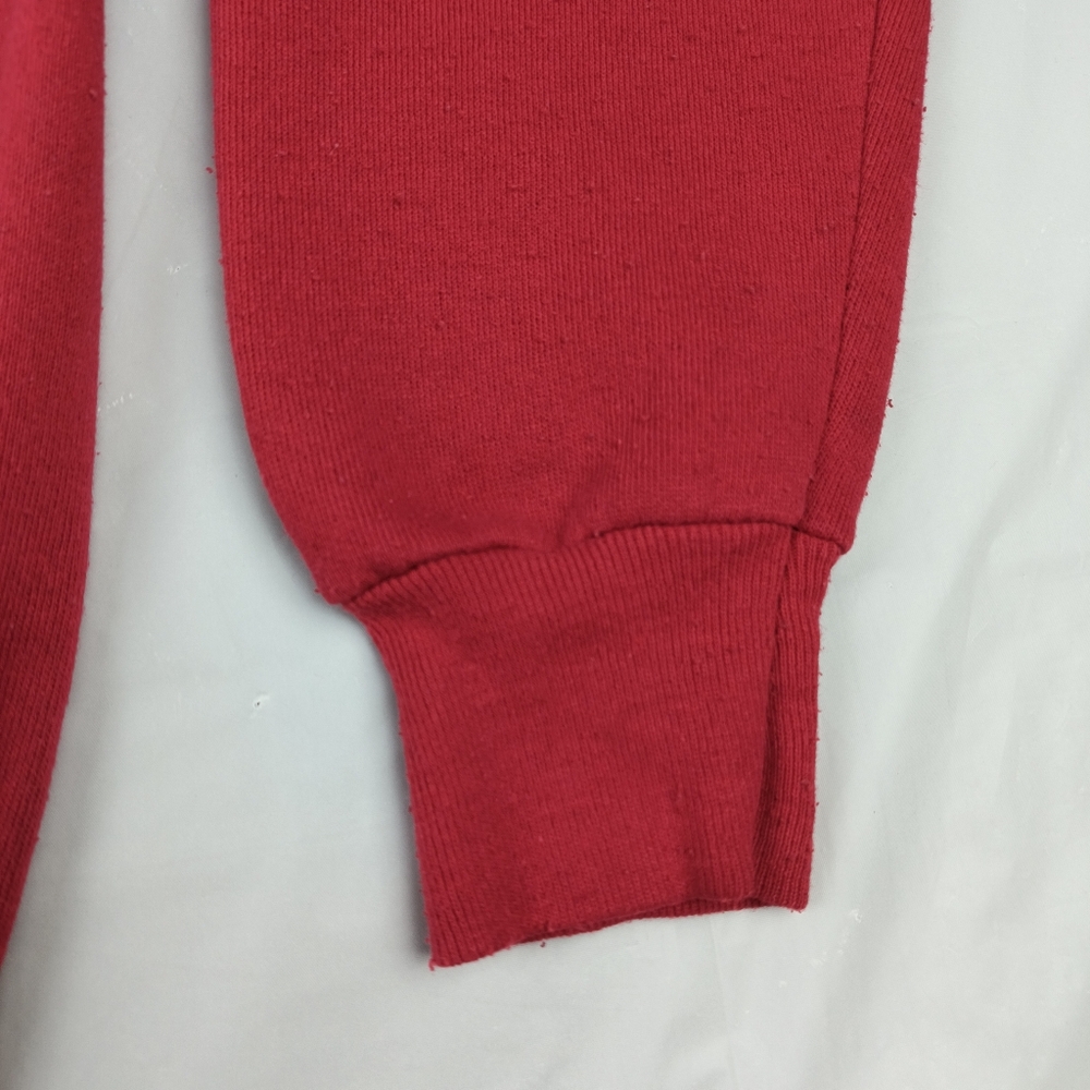 Vintage 80s sweatshirt Lee big bad wolf teletrend 1987 trust me XL Red USA Made - Picture 6 of 16